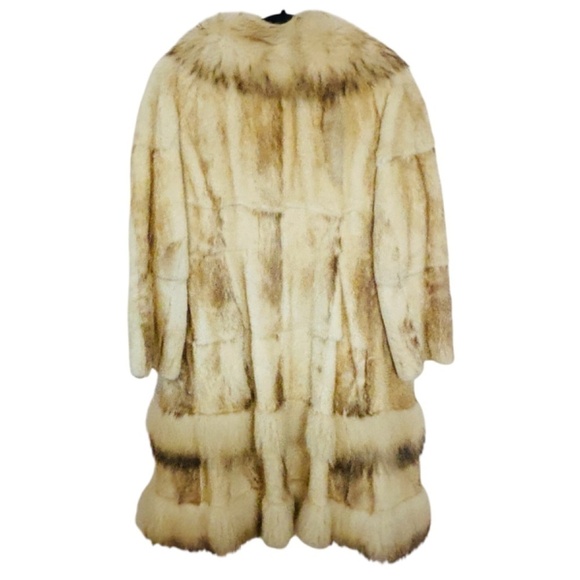 Vintage Leader Furs Fox fur 1970's Genuine Fur Coat Winter Coat SZ medium - Picture 3 of 9